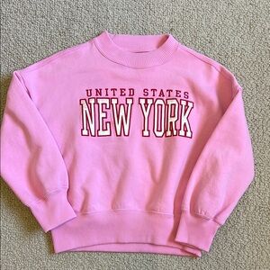 Pink New York Graphic Sweater